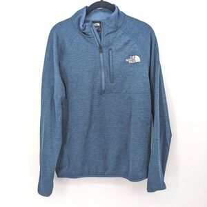 The North Face Canyonland Sweater Mens Small Blue Quarter Zip Fleece Pullover